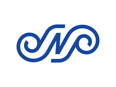 N letter line lineout logo monogram n