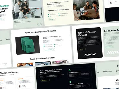 B2B Service Website Design app b2b design interface marketing service ui web