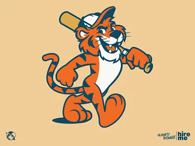 Kids Baseball Mascot baseball character design design graphics illustration mascot t shirt design tee design tiger vector vector design