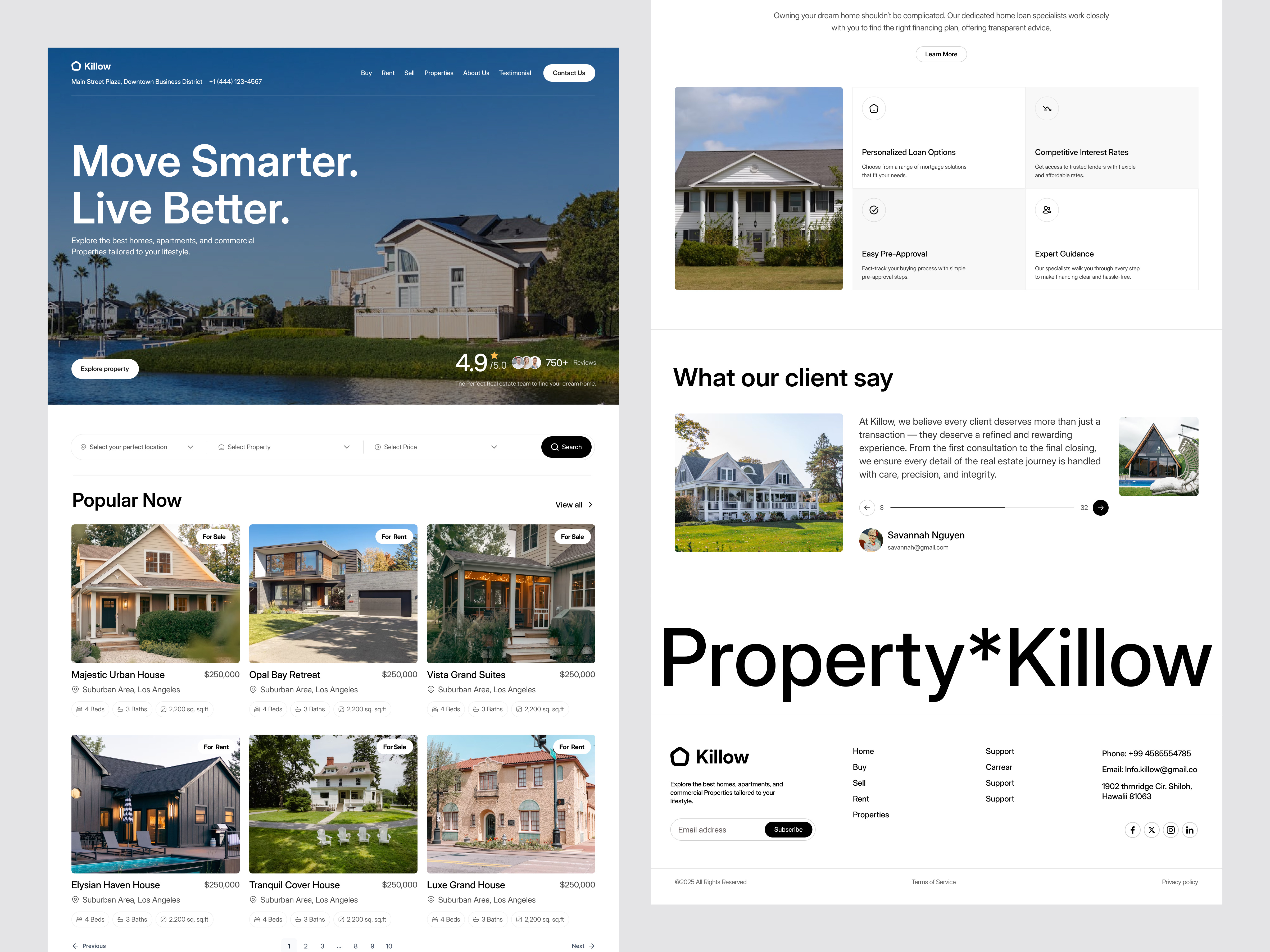 Example of Real Estate  Website Design (12+ Page, )