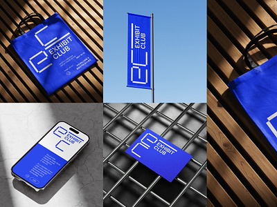 Exhibit Club > Dynamic Branding acronym brand branding club dynamic exhibit fair flexible identity innovation logo module monogram rental display responsive show tech trade