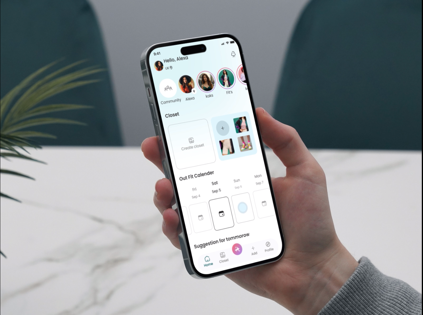 AI Fashion Assistant App UI/UX Design - Outfit Calenda Animation ai design app design client project creative tech digital fashion app fashion ai fashion app fashion assistant fashion tech hire designer ideatedlab minimal ui outfit calender outfit planner app product design trend fashion trend forecasting ui ux design ux design wardrobe app