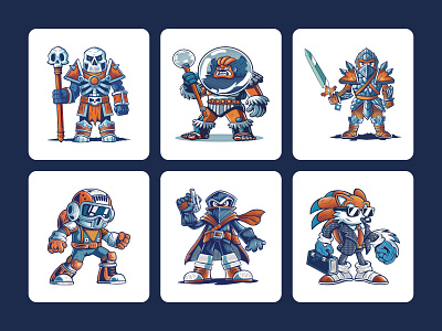 Comic Figures Illustration Set flat
