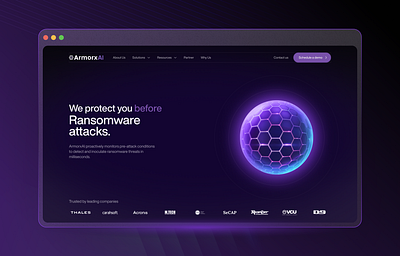 ArmorxAI- Home security uiux websitedesign