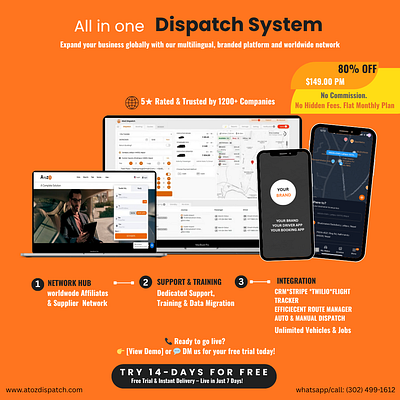 A to Z Dispatch — All-in-One Limo & Chauffeur Dispatch Platform chauffeur dispatch system driver app free chauffeur dispatch system free limo dispatch system illustration limo booking website limo dispatch system taxi dispatch system