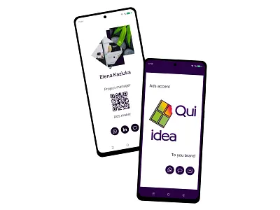 QrViCard vs. ViCard app design branding graphic design showcase ui ux visit card design