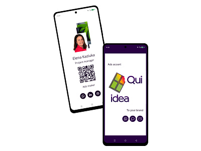 QR ViCard vs. ViCard app design branding graphic design showcase ui ux visit card design