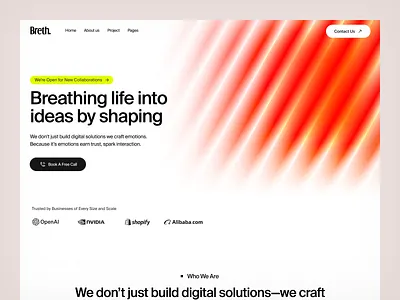 Breth. Agency Landing Page agency agency website branding agency creative agency landing page marketing agency portfolio web web design webflow website