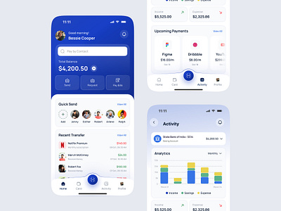 Modern Fintech Mobile App UI — Smart Payments & Analytics b2b b2c banking mobile app company dashboard digital payments finance app fintech design fintech mobile design money transfer app product design prolance it saas saas ui ui upi app ux web app web design