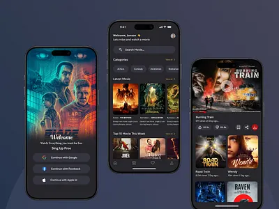 Movie App UI Design figma mobileapp movieapp movieshow uidesign uiux