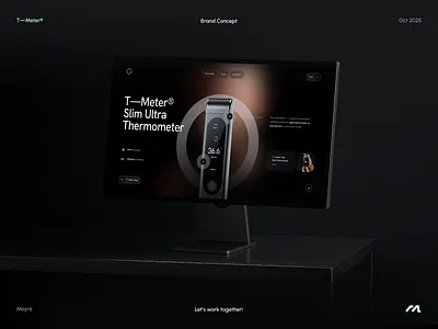 T—Meter® • Hero Website Animation animation branding design health healthtech hero homepage landing page medical device medicine motion graphics moyra product thermometer ui ux webdesign webdesigner webdevelopment website