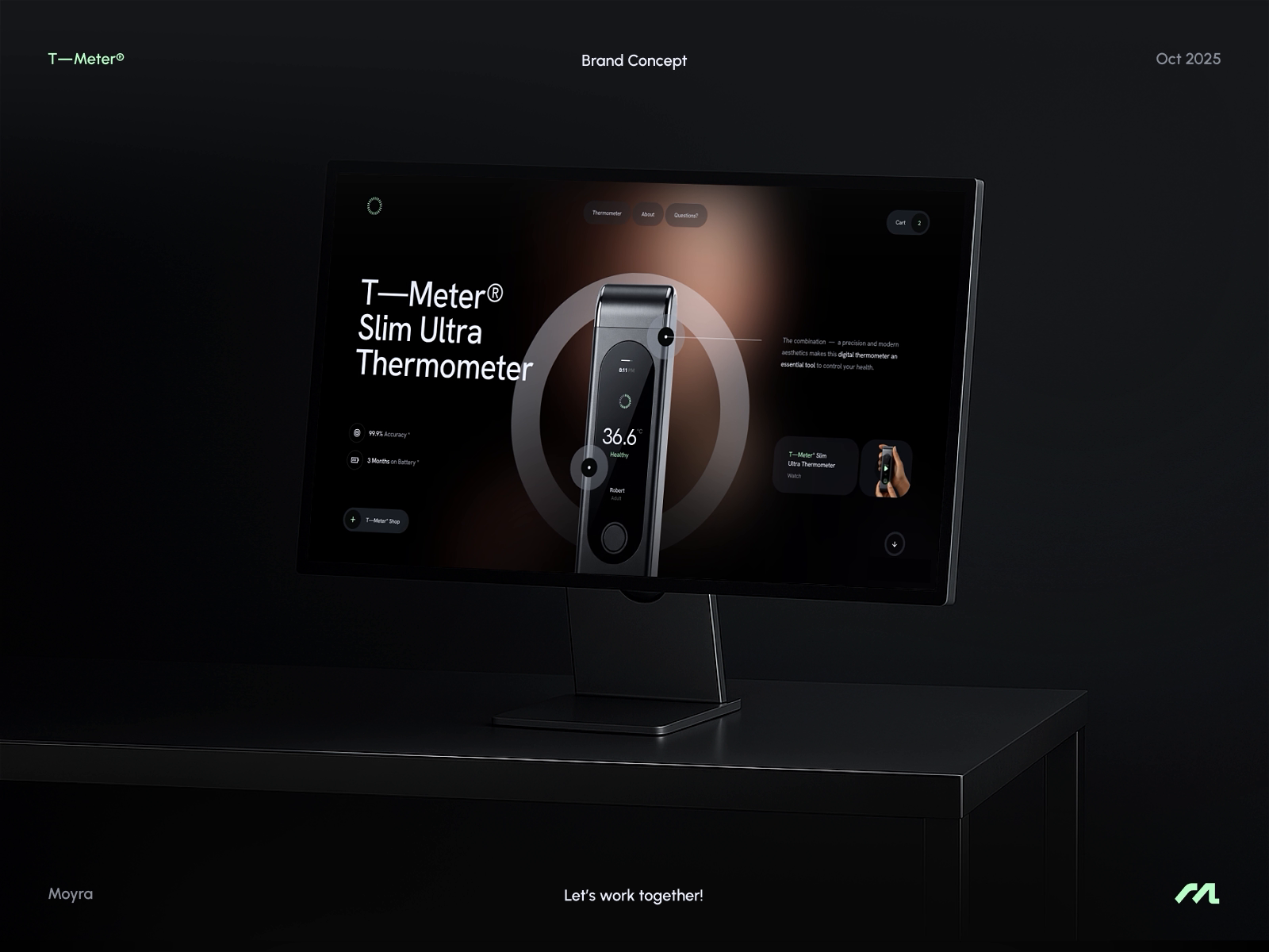 Example of T—Meter® • Hero Website Animation