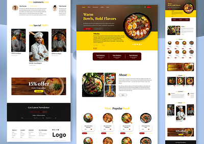 Aaian restaurent website asianfood fooddelivery fooddesign restaurantwebsite webdesign