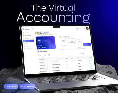 The Virtual Accounting | Fintech Dashboard Case Study case study figma finance management website online ca saas website ui design uiiux design user interface virtual accountant website