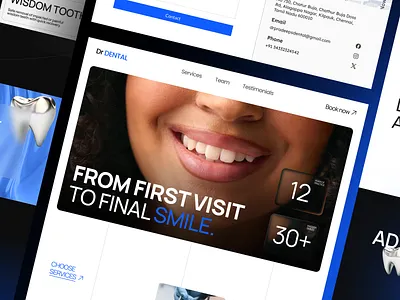 Dr. Dental — Modern Dental Clinic Website branding healthcare website illustration ui