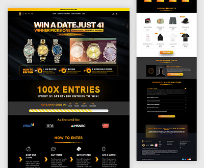 Custom Shopify Website & App for Luxury Raffle System | LuxUnite branding elementor graphic design shopify shopify store web design webdesign website wordpress