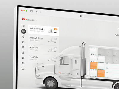 XPO Logistic TMS – Truck Management Dashboard admin ai analytics app app design b2b business crm dashboard design interface logisctics saas software tracking truck ui ux web web app