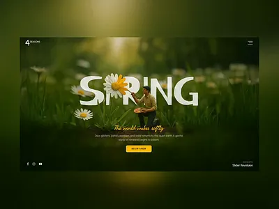 4 Seasons WordPress Parallax Theme animation autumn hero image landing nature onepage parallax seasons slider slider revolution spring summer winter wordpress
