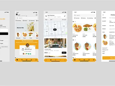 Foodapp 3d animation branding graphic design logo motion graphics social media ui