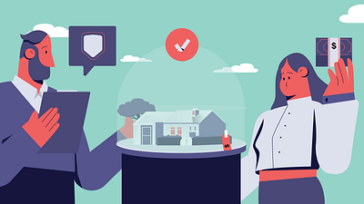 Insurance Flat Illustration branding design flat graphic design illustration illustrator minimal vector