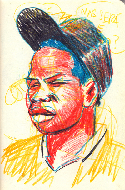 Graffiti boy art artwork colored pencil colorpencil editorial illustration illustration pencil colour