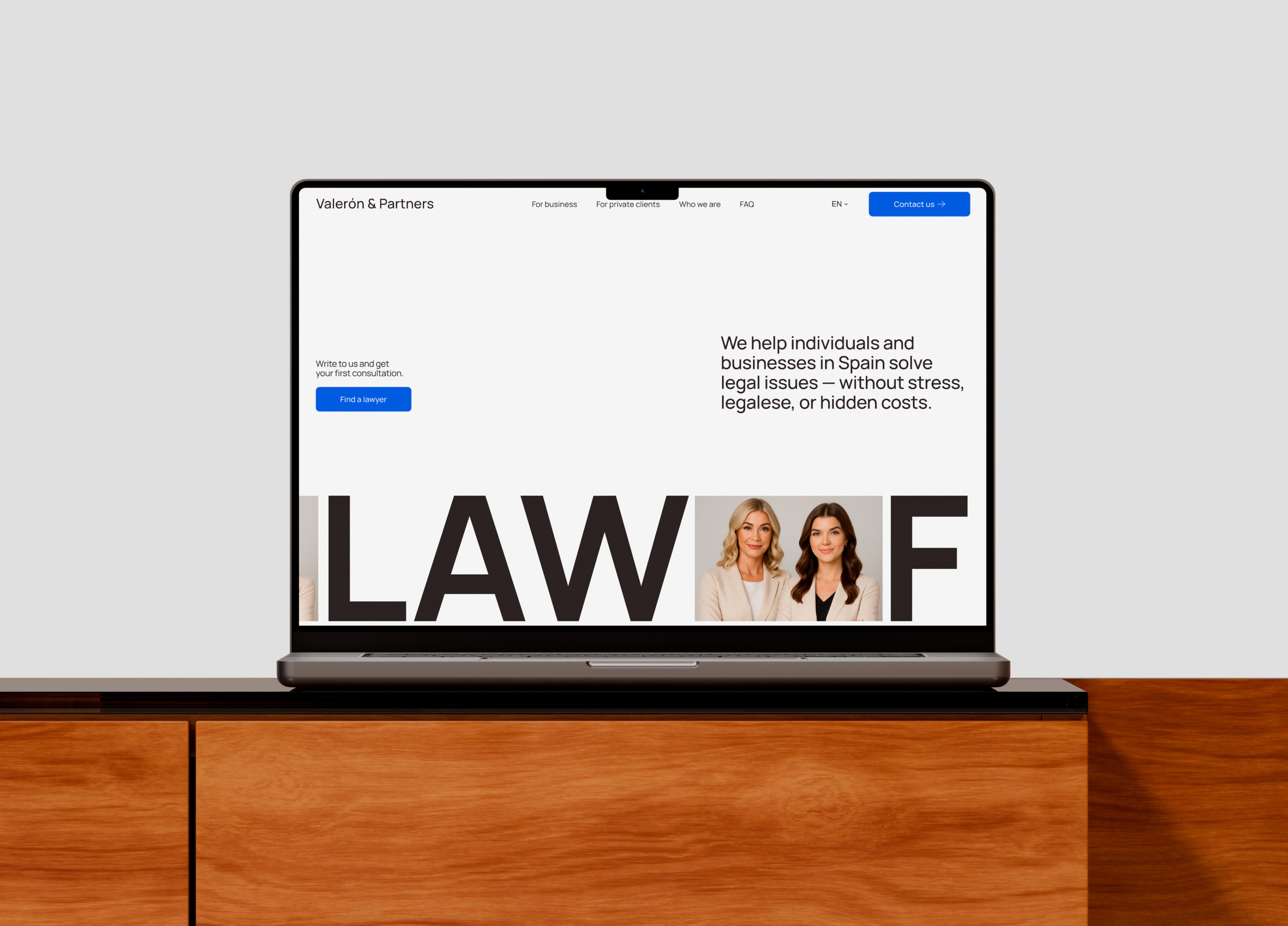 Website design for a law firm