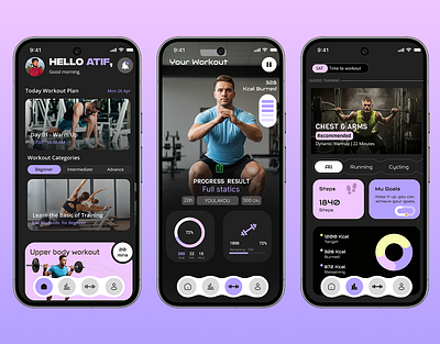 Gym App Design 3d animation app branding design graphic design logo mobile app motion graphics ui ux website