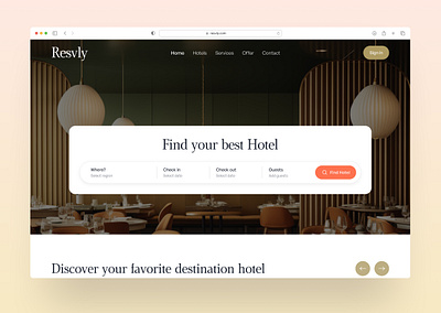 Hotel Booking Website | Website Design | UI/UX Design booking website hotel booking website landing page reservation website uiux design website design