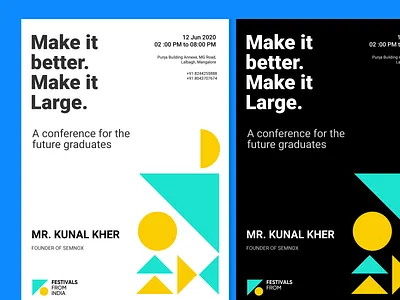 Festivals From India Conference Poster minimalism poster design typography