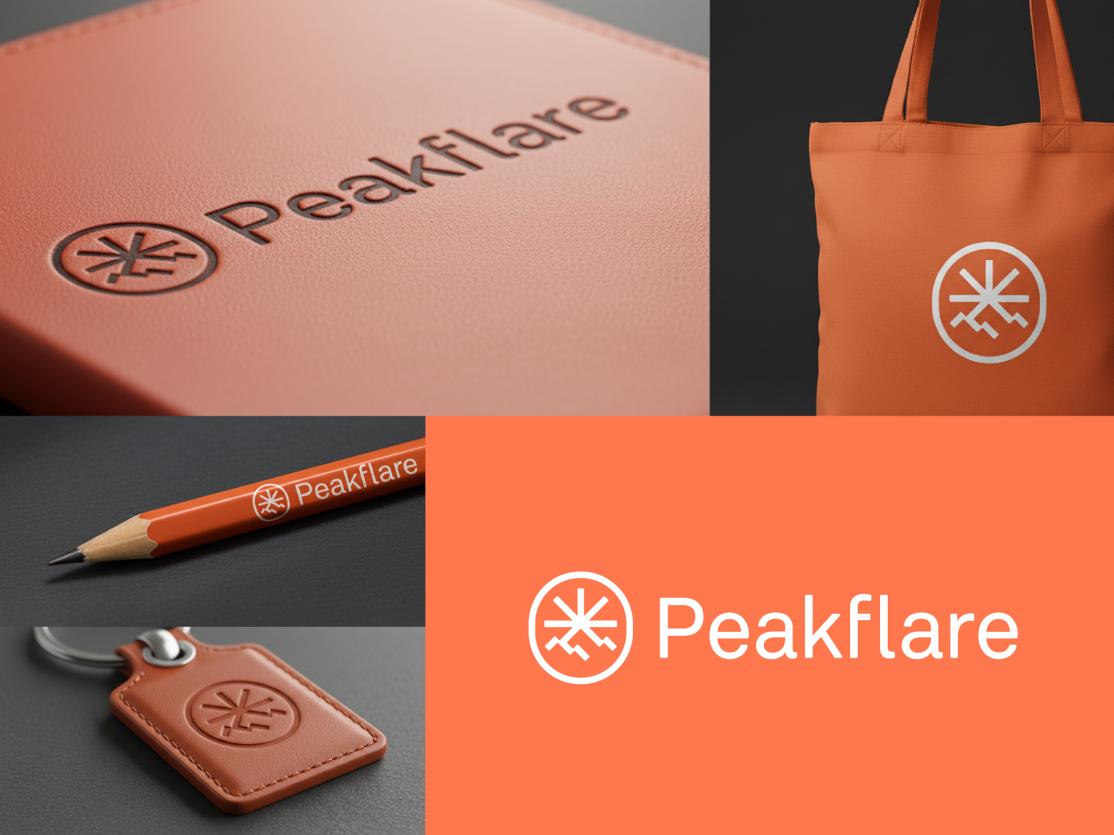 Peakflare branding geometric growth identity logo logo design mark mockups modern monoline motivation mountain sun symbol visual identity