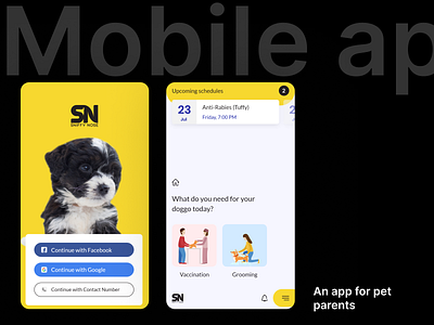 Mobile application: Book Pet Services illustration mobile application product design ui design ux design