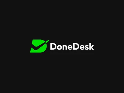 DoneDesk Logo ai brand brand identity branding clean custom free freebie fresh graphic design innovative logo minimal modern professional saas software startup tech web