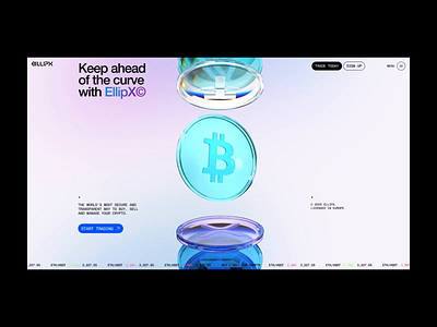 AI Landing page web design crypto scroll animation ✦ EllipX ai animation design interaction landing page motion graphics service site startup ui ux web design website