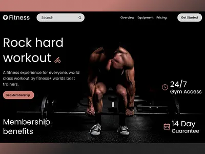 Fitness Landing Page Design figma fitness landing page ui ux