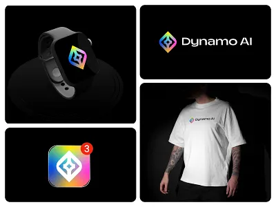 Dynamo AI - Saas, technology logo design abstract mark ai ai company logo ai logo app icon artificial intelligence brand identity branding creative icon design logo logo design modern logo saas software company logo software logo tech agency tech logo design technology