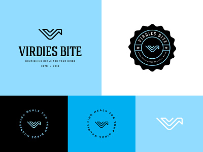 Virdies Bite 3d abstract app bird brand identity branding business clean creative design flat graphic design illustrator logo minimal rd farhad sketch store logo vector virdies bite