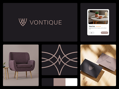 Vontique Logo Design for Furniture Branding 3d animation brand design branding branding concept custom logo designinspiration elegant branding furniture logo furniture studio graphic design iconic logo interiorlogo logo design logo inspiration luxury logo minimal logo modern logo motion graphics visual identity