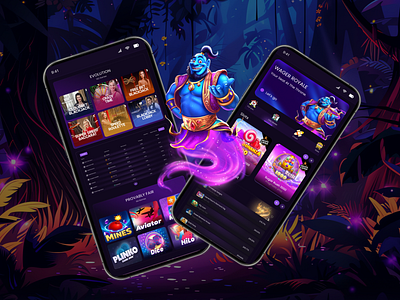 Casino App UI Design casino app interface casino mobile app design casinoapp gambling app design gameui mobile gaming design online casino