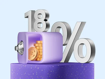 Bank deposit 3d bank bank deposit cinema 4d coin deposit fintech percent storage vault