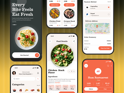 Food Delivery App UI Design app design food app food app design food app ui food delivery app food delivery application food delivery service mobile mobile app online food ordering app restaurant ui
