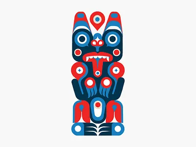 NorthShore Art Pop bear cilabstudio firstnation graphic design illustration mask totem tribal