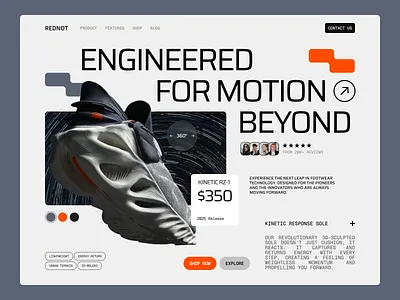 Rednot - Website Design 3d website adidas creative website design agency landing page modern website design nike nike design nike website shoes design shoes website sports website tech website technology website ui ux web web design web design agency web development