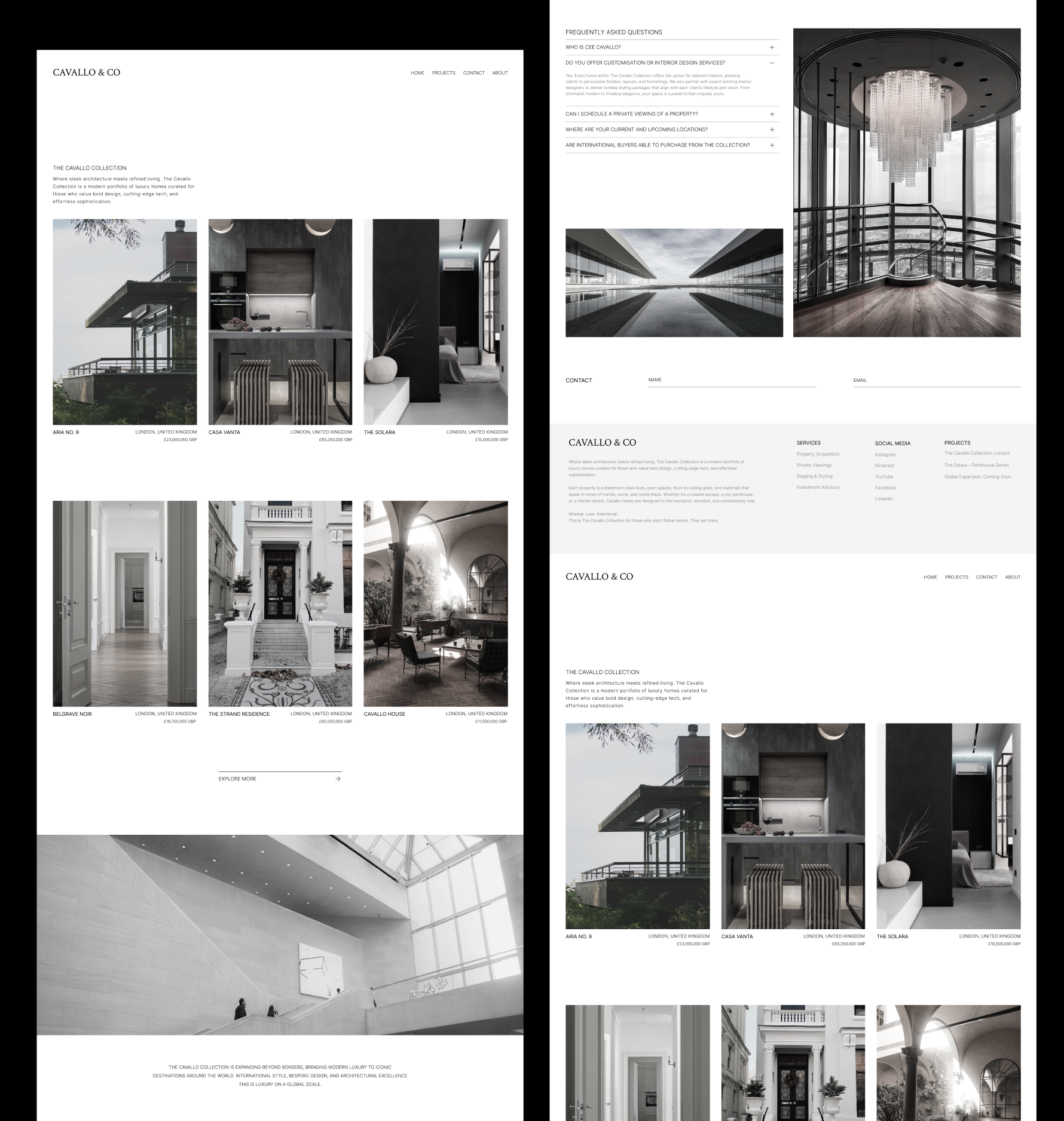 Example of Luxury Landing Page Design