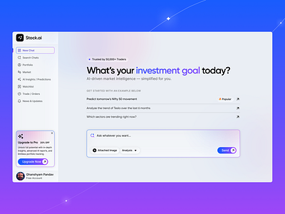 AI Stock Dashboard — Predict Market Trends Instantly ⚡️ aidesign aiux dashboardui datadashboard designinspiration fintech productdesign saasdashboard tradingui uiinspiration uxdaily uxtrends uxuidesign