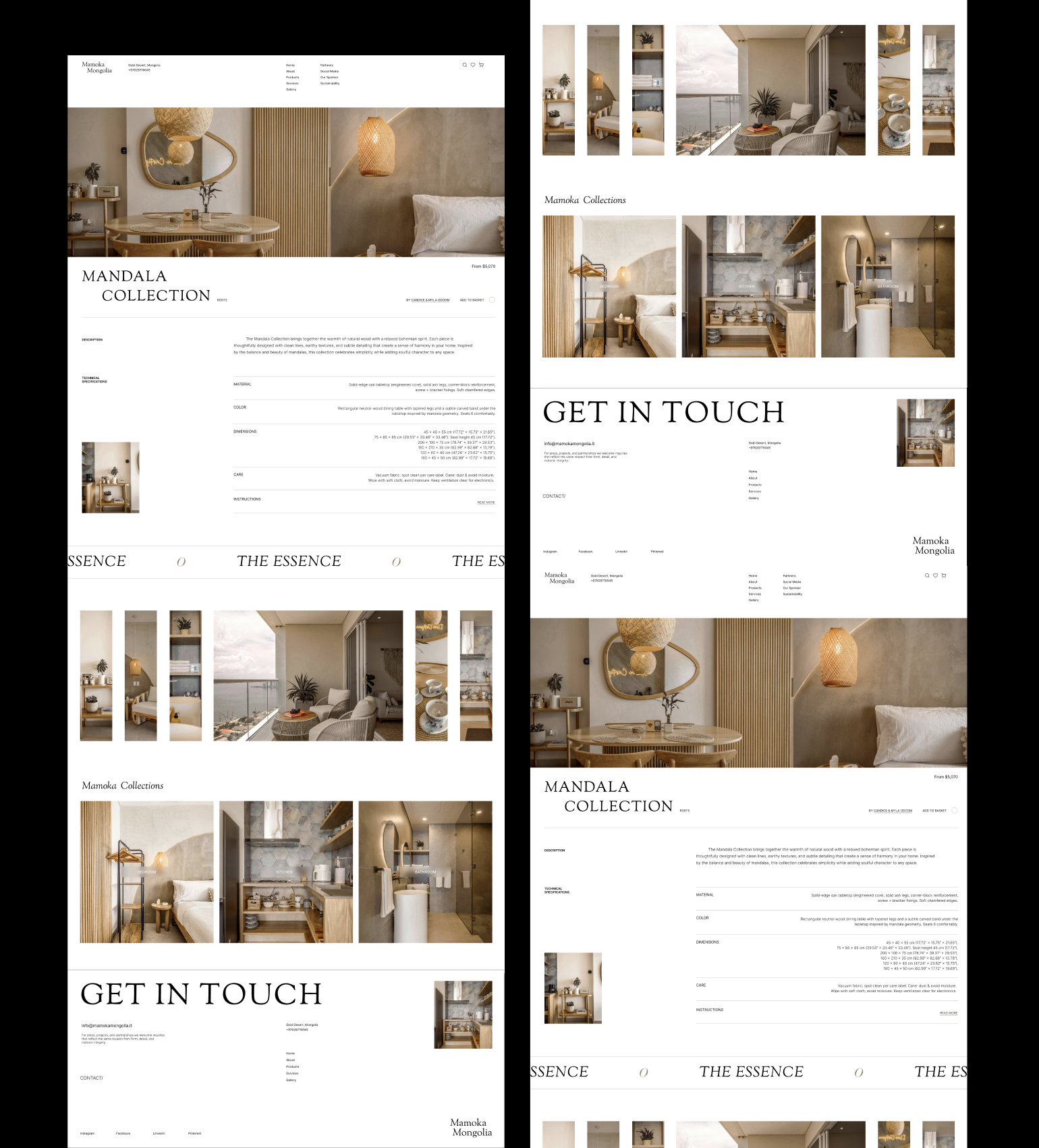 Magnolia Mamoca Home Landing Page architecture figma luxurywebsite minimaldesign moderndesign uiux webdesign
