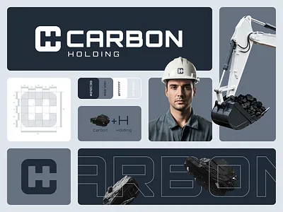 Carbon Holding brand branding design idea logo mark negative typography