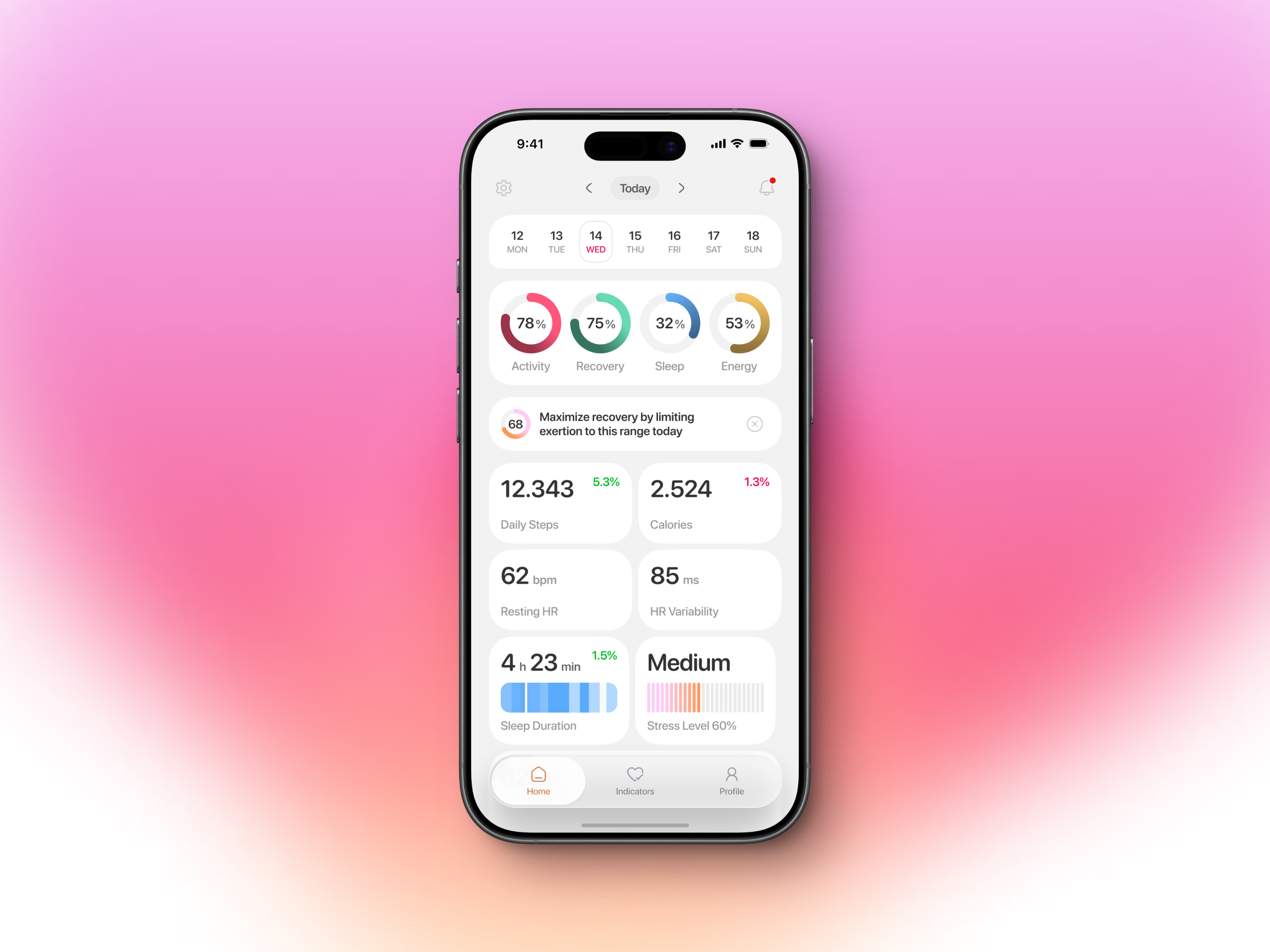 Mobile UI Shot dashboard figma health light mobile ui