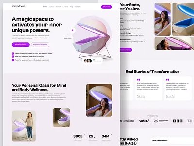 Meditation pod website design branding graphic design light mediation web meditaion mentalwellness mindfulness pod pod website product design ui ux web website wellness yoga
