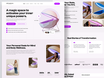Meditation pod website design branding graphic design light mediation web meditaion mentalwellness mindfulness pod pod website product design ui ux web website wellness yoga