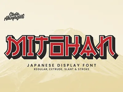 Mitohan - Japanese Display Font font for t shirts